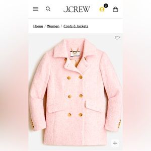 J Crew Pink Wool Coat